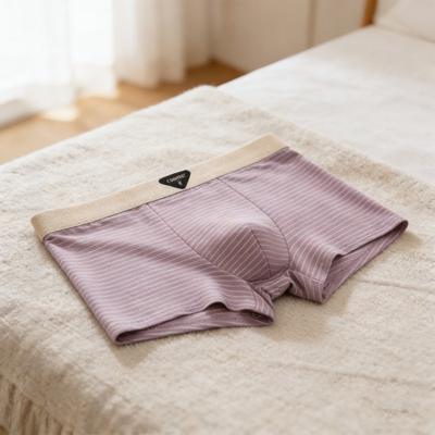 Herren Boxershorts Mittelhoher Bund Elastischer Bund U-Konvex Shorts Slips Gestreifter Aufdruck Unterwäsche Tägliche Kleidung Nachtwäsche