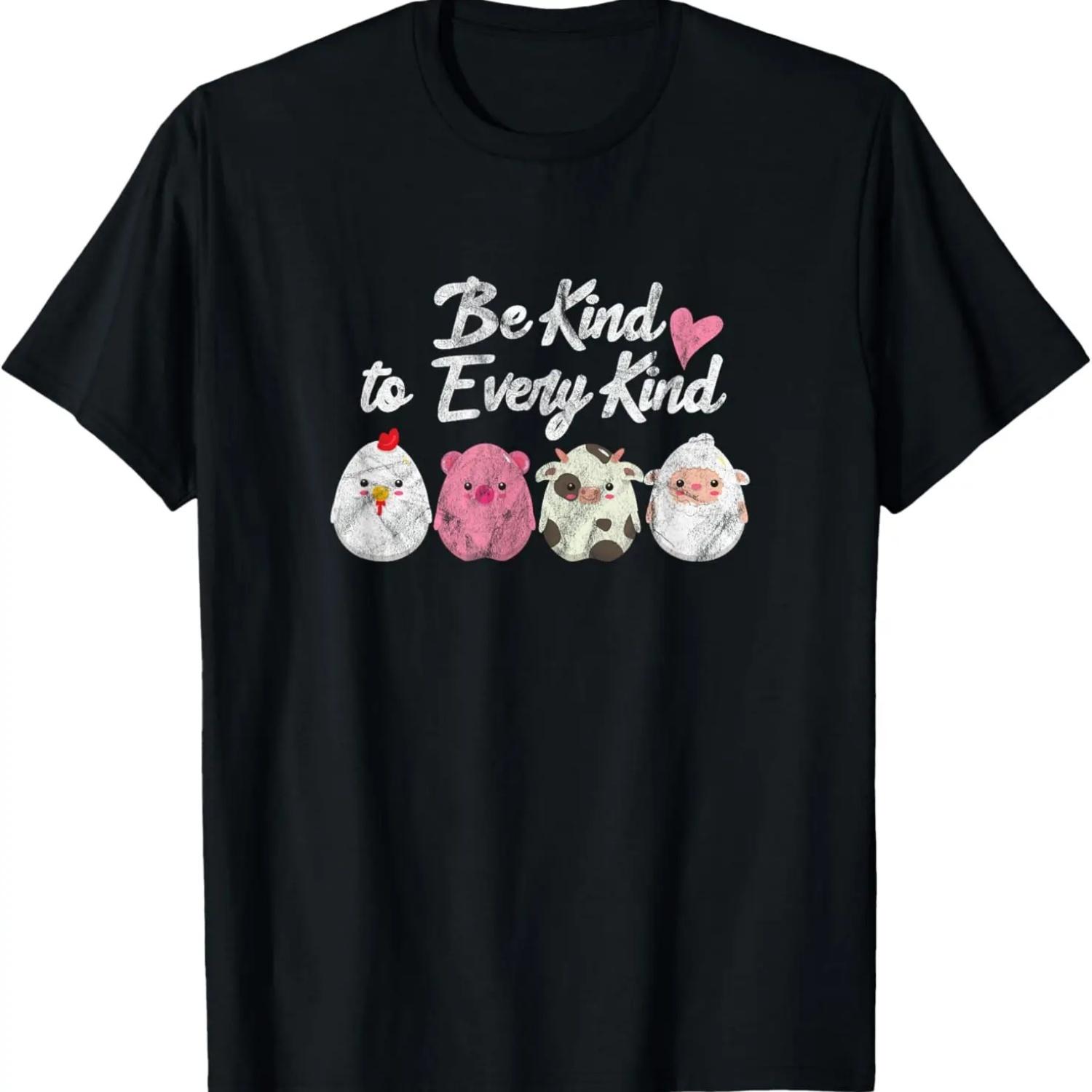 Be Kind To Every Kind Funny Vegan Vegetarian T-Shirt S