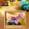 Kids Dinosaur Car Toy Press Go Inertial Drive Pull Back Children Dino Construction Vehicle Educational Truck Toy Toddlers Boys Girls Gift Party Favors
