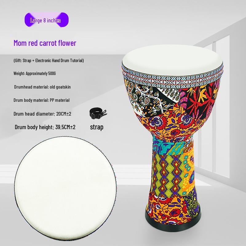 Sheepskin African Hand Drum for All Ages - Beginner To Professional