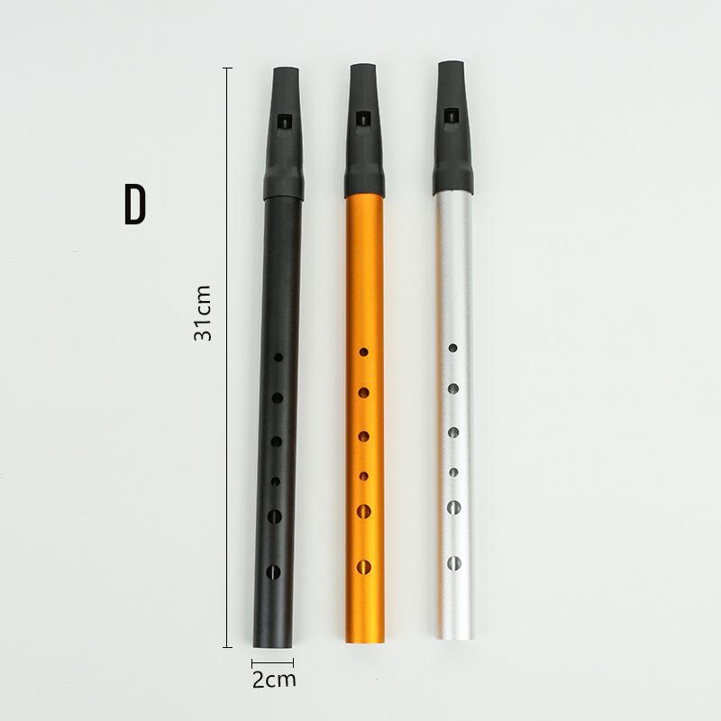 Irish Tin Whistle Beginner Flute, 6-Hole Metal, C & D Key, Soprano Alto Woodwind Recorder