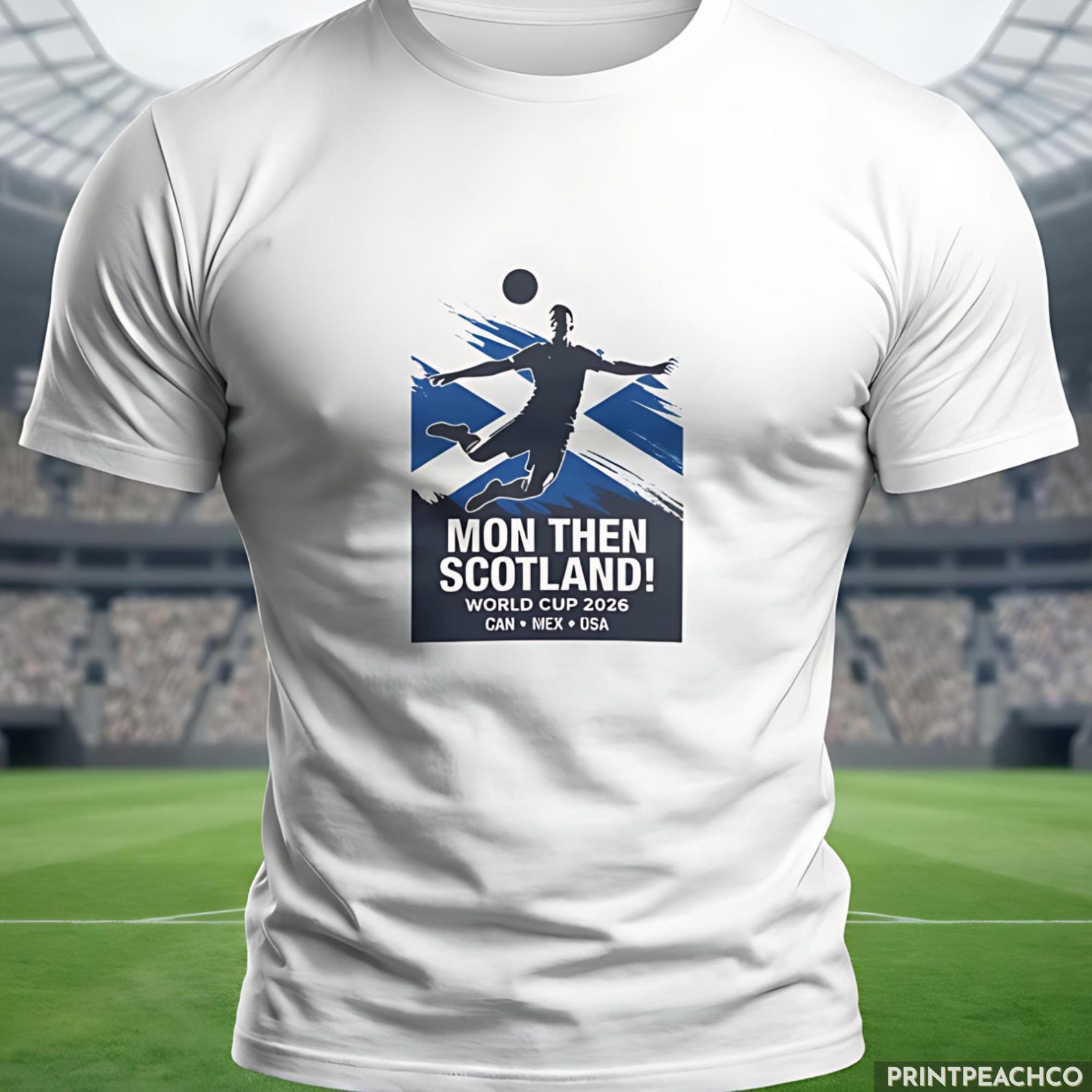 Mon Then Scotland World Cup Shirt, Iconic Scotland Football Tee, 2026 Tournament CAN MEX USA, Scottish Match Day T-Shirt S