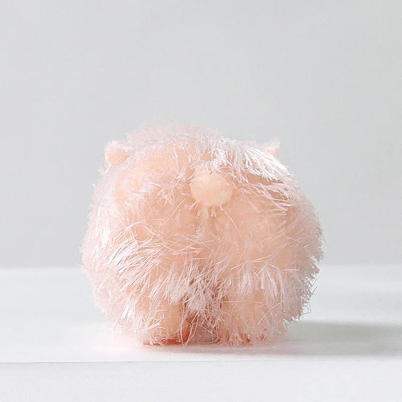 Simulation Hairy Pig Doll Soft Silicone Toy Realistic Animal Squeeze Decompression Stress Relief for Kids School Home Desk