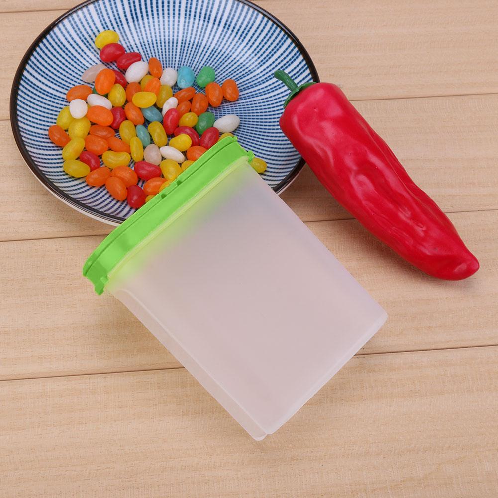 250ml 2 Lid Moisture-proof Transparent Seasoning Box Spice Condiment Bottle  Kitchen Nut Grain Cereals Storage Box