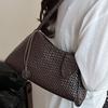 French Niche Woven Pattern Underarm Bag Women's 2025 Summer Temperament Elegant Trend Commuting Shoulder Handbag