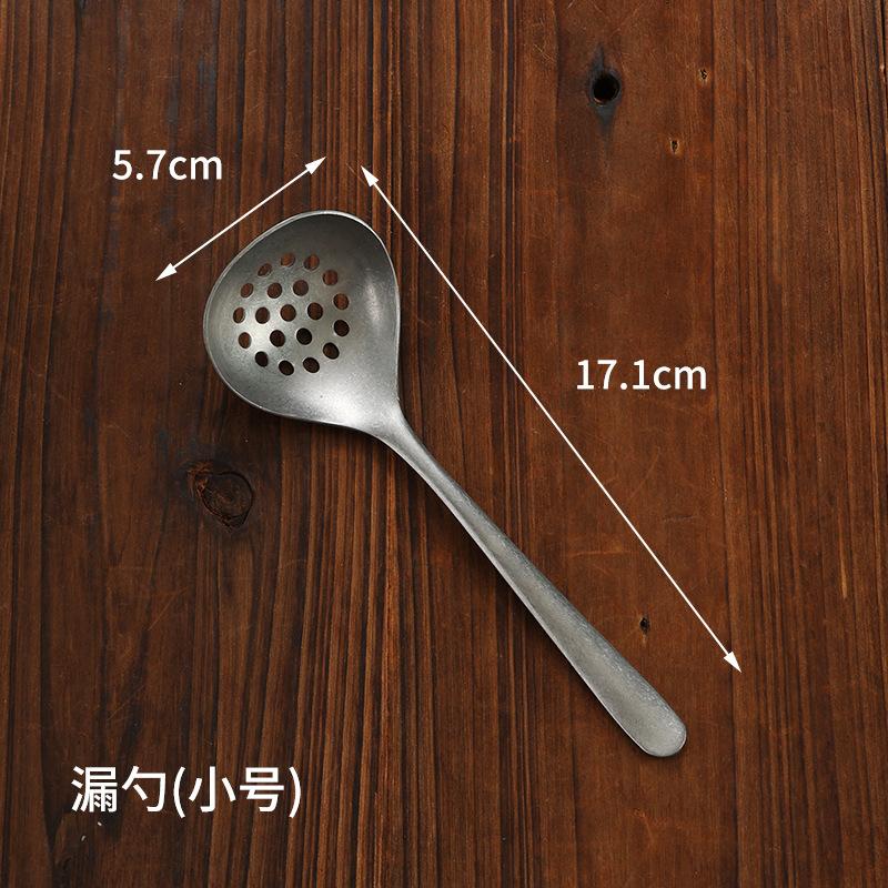 

Vintage Stainless Steel Long Handle Soup Spoon Korean Hot Pot Leak Soup Spoon Tableware Home Tablespoons Cooking Utensils New
