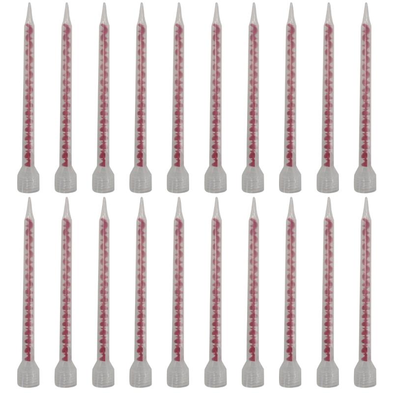 

20 шт. Профессиональная статическая смесительная насадка Статическая смесительная трубка Смеситель для клея Смесительные насадки для инъекционных картриджей 1