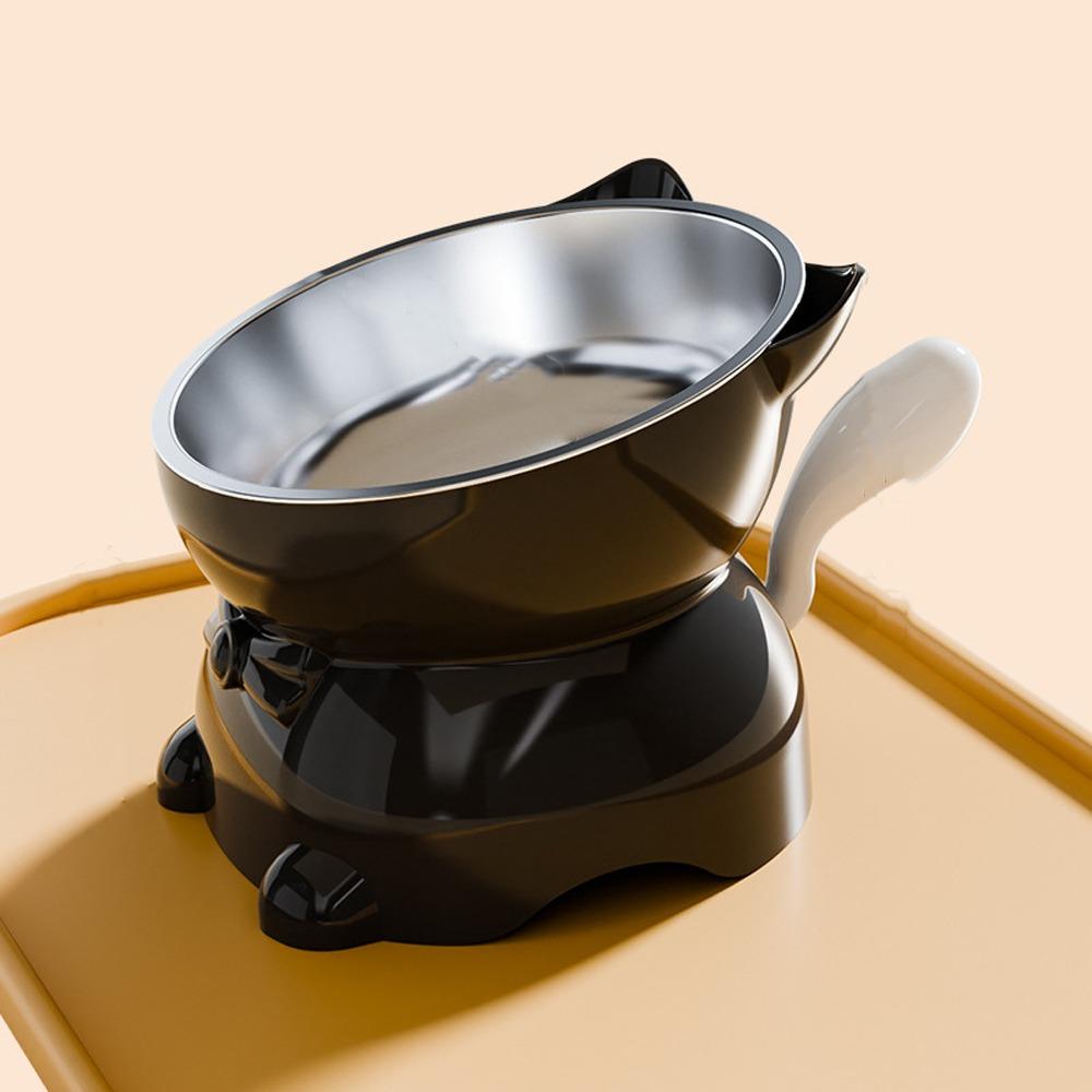 

Непроливающаяся миска с защитой шеи, противоударная миска для корма для домашних животных, легко моющаяся миска для воды для питомцев, кошек, собак чёрный