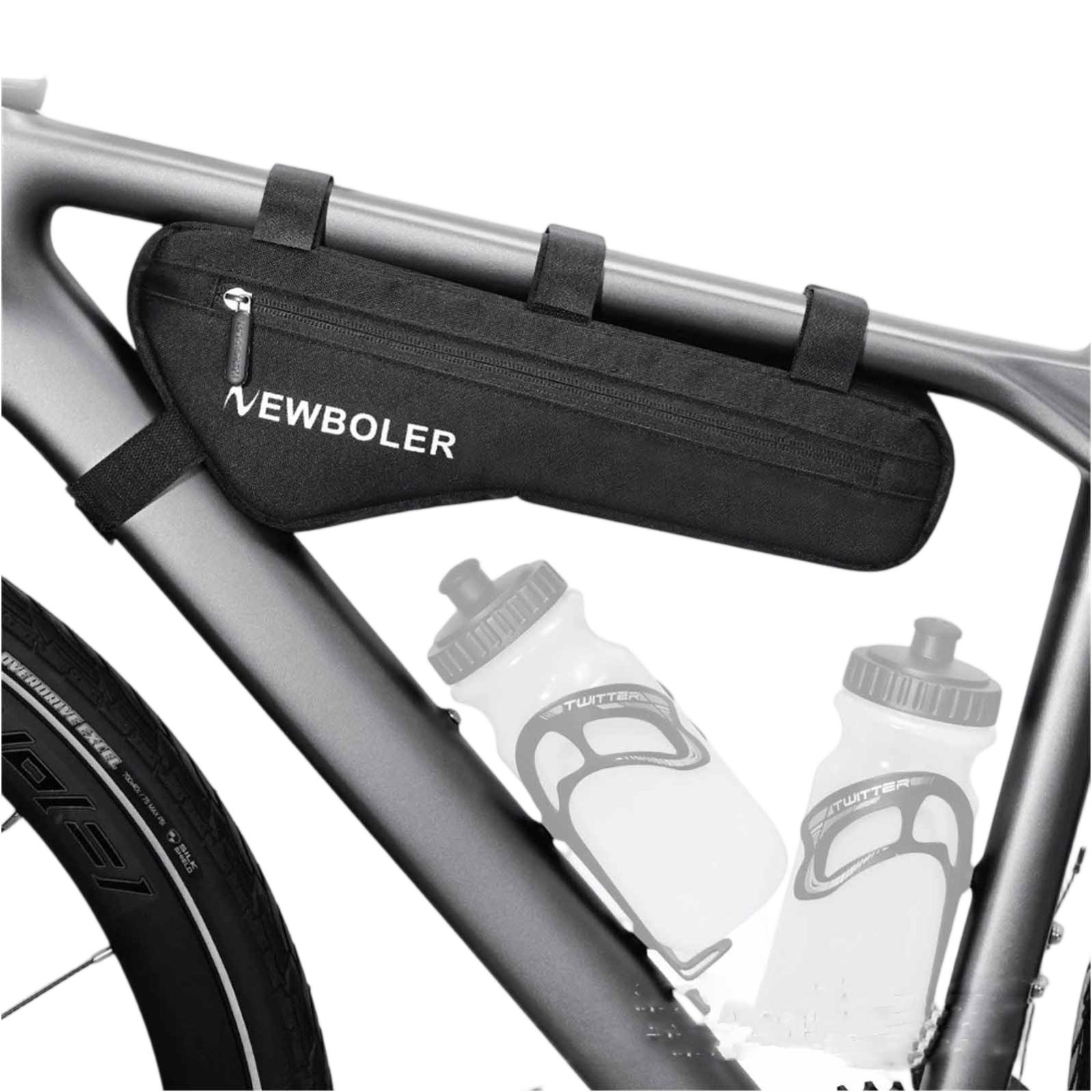 

Road Bike Frame Bag, Cycling Crossbeam Bag, Lower Tube Storage Bag, Portable Bike Equipment Pouch for Tools, Snacks, and One Size чёрный