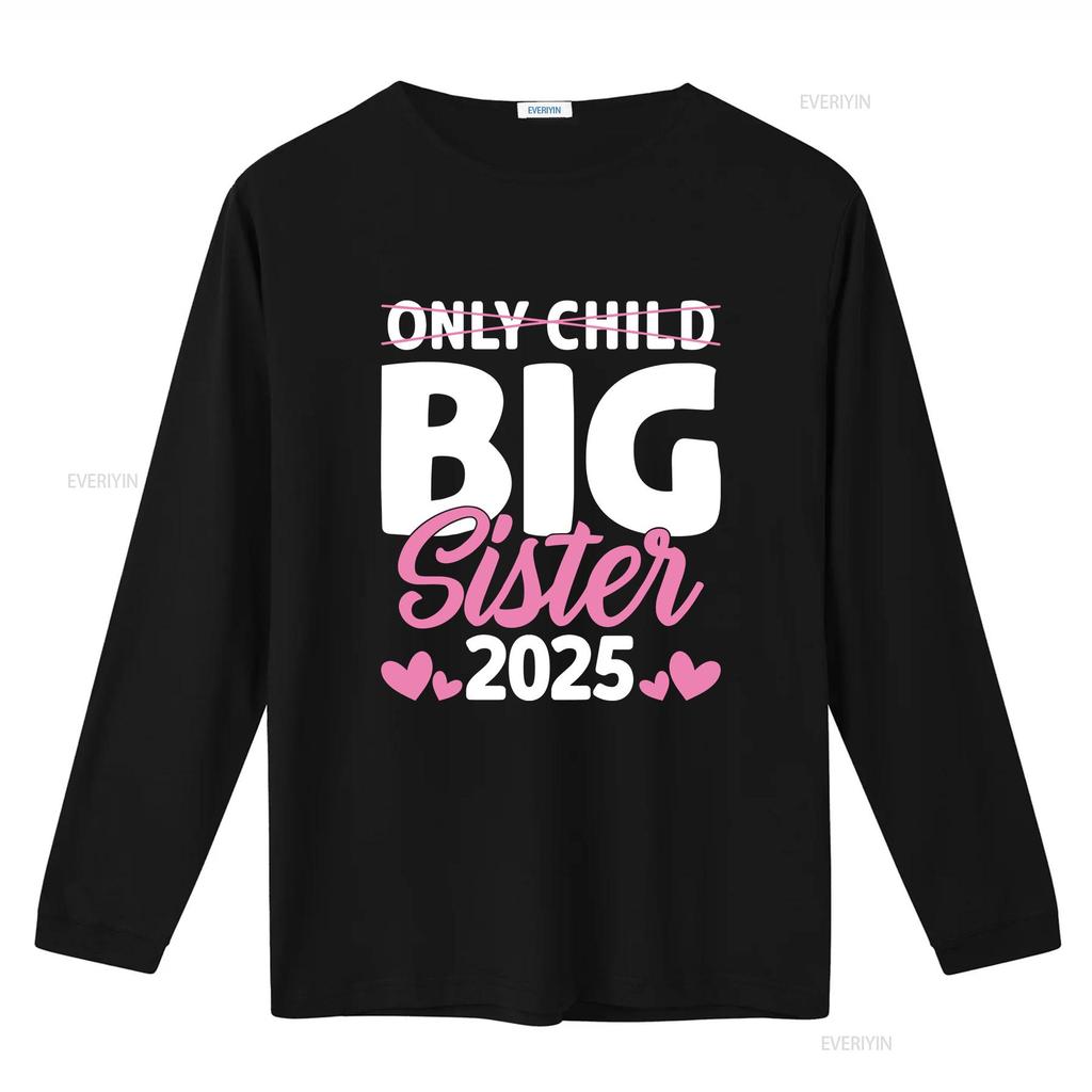 Kids Only Child Big Sister 2025 Promoted To T Shirt vintage Washed designer clothes streetwear Versatile fashion Slightly