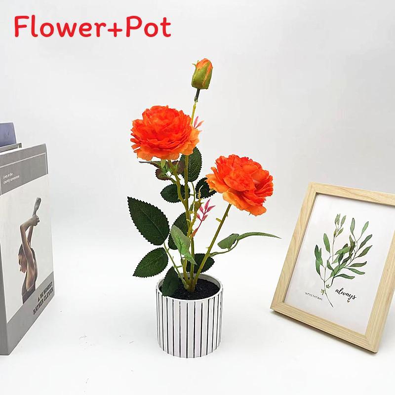 Pfingstrose Kunstblumentopf Schwarzer Sand Bonsai Indoor Heimdeko Requisite Fotografie