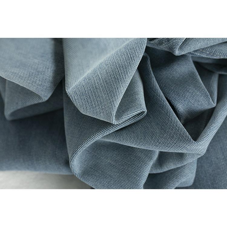 Lyocell 49.6% Super Soft Elastic Waist Denim Curved Leg Floor-Length Banana Pants - Spring Collection