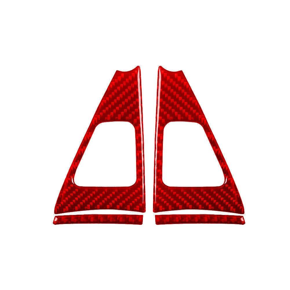 2Pcs Red Carbon Fiber Defogger Vent Trim Cover For Honda Accord Coupe 2008-2012