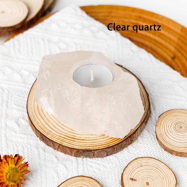 

Natural Shape Amethyst Cluster Candle Holder Raw Crystals Candle Holder Quartz Home Decorations Raw Stone Rough Candlestick
