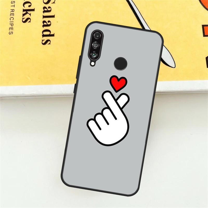 Kpop Finger Heart For Huawei Nova 12i 7i 8i 11i Y73 Y72 Y61 Y91 Y90 Y70 Y60 9 10 SE 11 Pro P30 P40 Lite Case