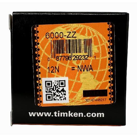 4PACK TIMKEN 6000-ZZ Double Metal Seal Bearings 10x26x8 mm, Pre-Lubricated and Stable Performance and Cost Effective, Deep Groove Ball Bearings.