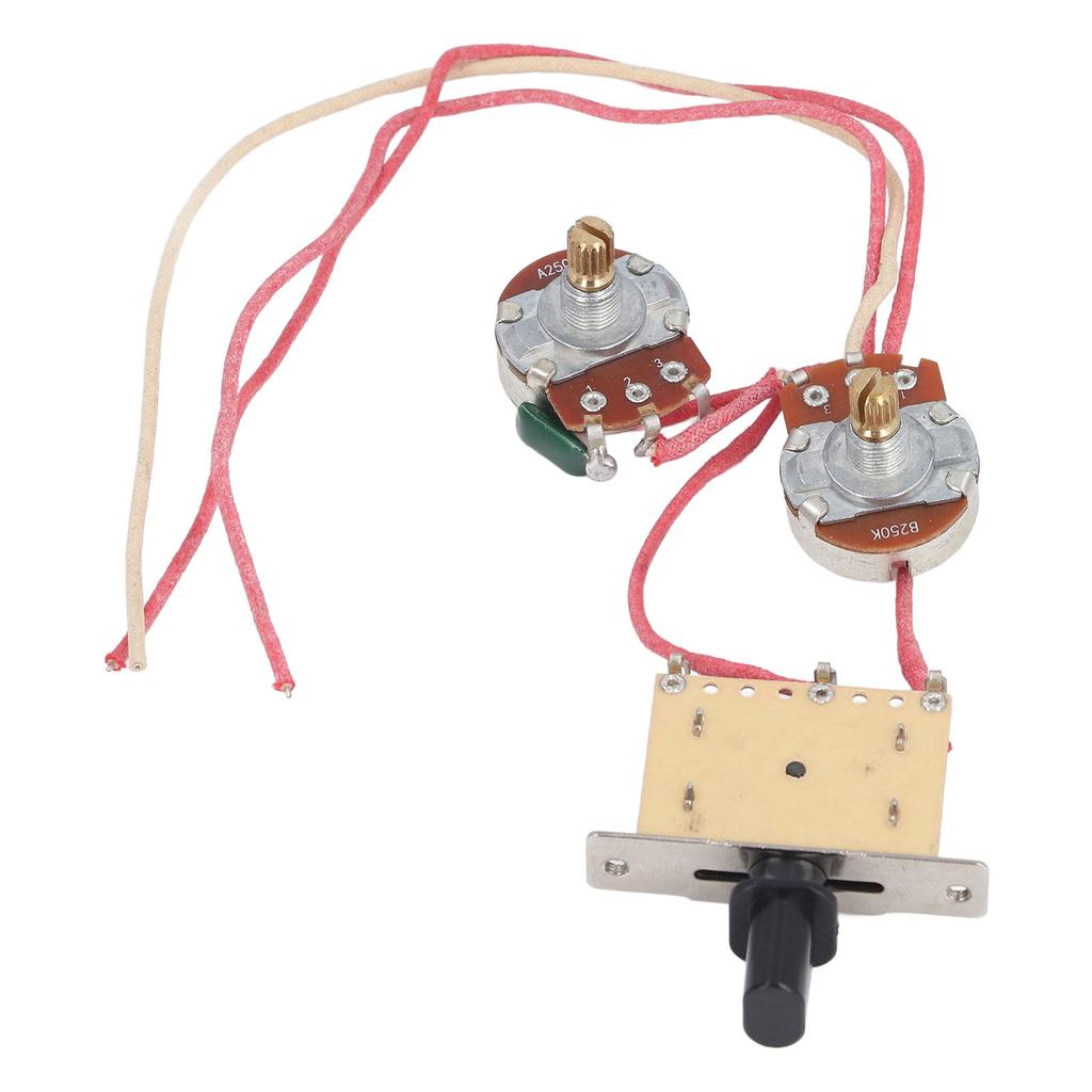 Electric Guitar Wiring Harness Prewired Kit 3 Way Toggle Switch 250K Potentiometer Jack Guitar Wiring Harness Set