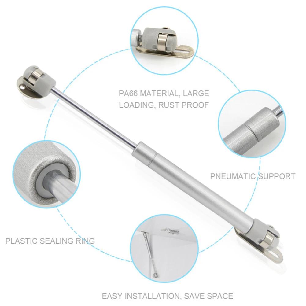 6PCS 80N/100N/120N Furniture Hinges Stay Soft Close Open 2pcs Hydraulic Furniture Door Lift Support Silent for Kitchen Cupboard