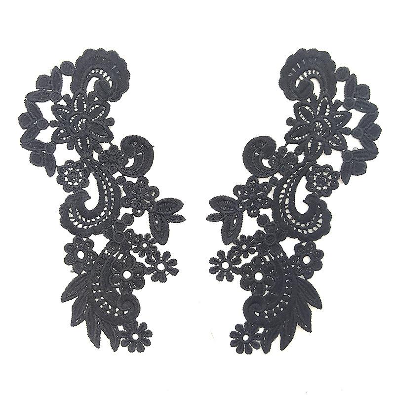 Water soluble lace pair flower milk silk embroidery flower three-dimensional hollow embroidery DIY lace accessories