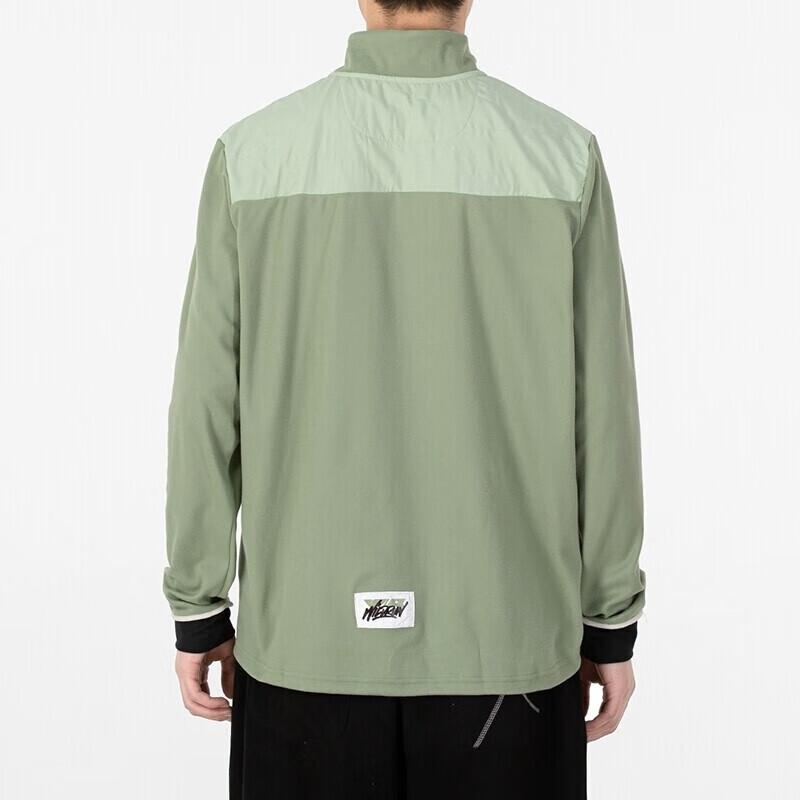 Nike Spliced Half-Zip Pullover Hoodie Men Tops Green DD6765-386