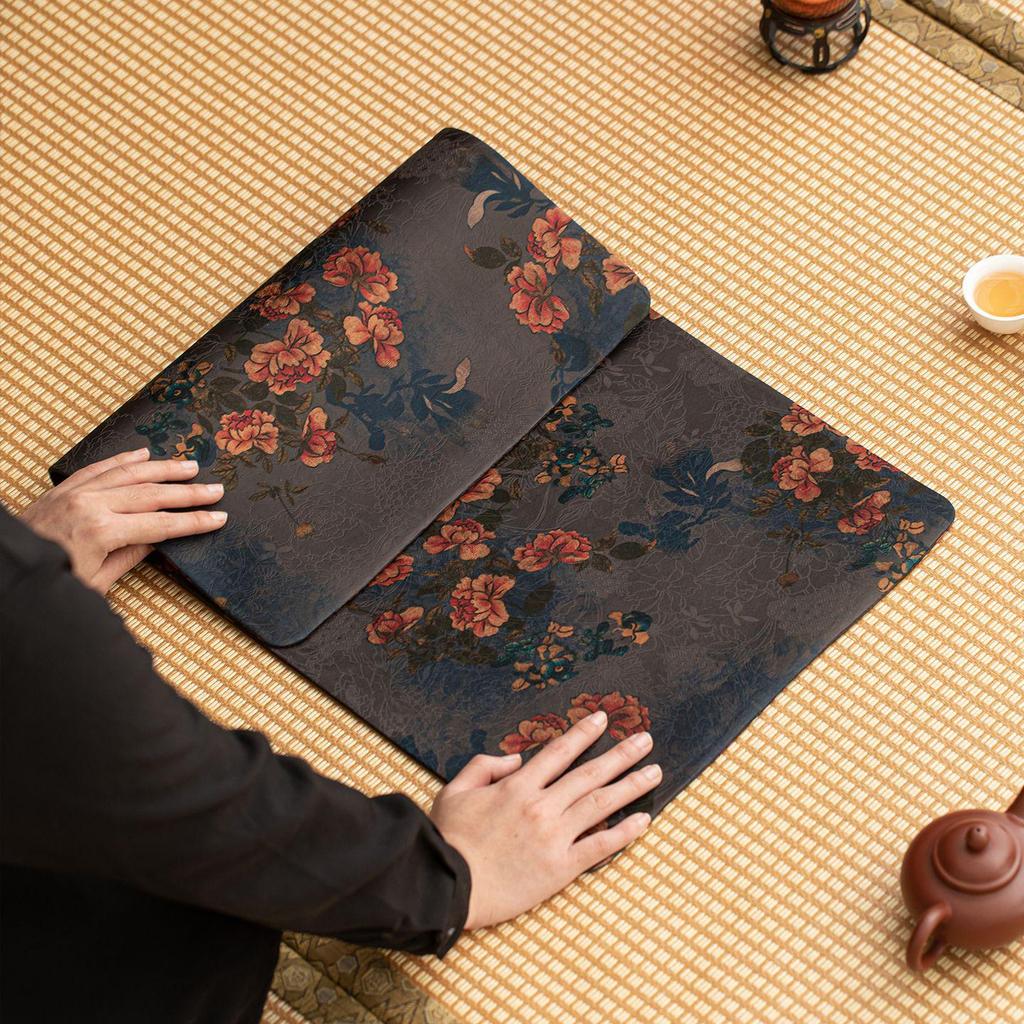High-End Xiangyun Silk Zen Tea Mat: Waterproof Jacquard Tablecloth & Retro Runner