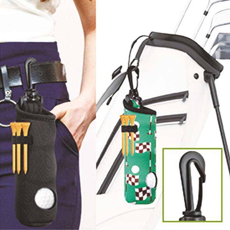 Golf Ball Waist Bag Portable Golf Ball Bags Holder Storage Bag Pouch Golf Ball Waist Mini Golf Ball Container Can Hold 3 Balls