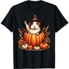 Autumn Pumpkin Fall Guinea Pig Thanksgiving Womens Mens Kids T-Shirt