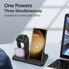 Charging Station 3 In 1 Fast Wireless Charger for Samsung S23 S22 S21 Note 20 10 Z Flip Z Fold for Galaxy Watch 6 5 Pro 4 3 Buds