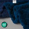 Navy Blue Embossed Polyester Throw Blanket 200x220 Cm - Modern Style for the Bedroom