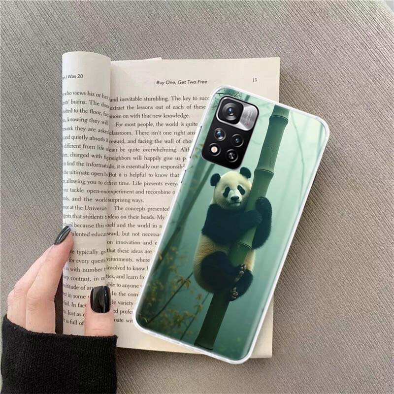 

Panda Baby, Giant Panda Family Phone Case For Redmi Note 13 12 Pro Plus 14 15 Pro 5G 11 11T 11E 11S 10 Pro 10S 9 9S Cover Cell C Redmi Note 14 Pro 4G