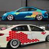 Car Sticker Camouflage Kit Solid Hexagon Honeycomb Graphics Decor Waterproof Auto Body Side Door DIY Decoration Accessories