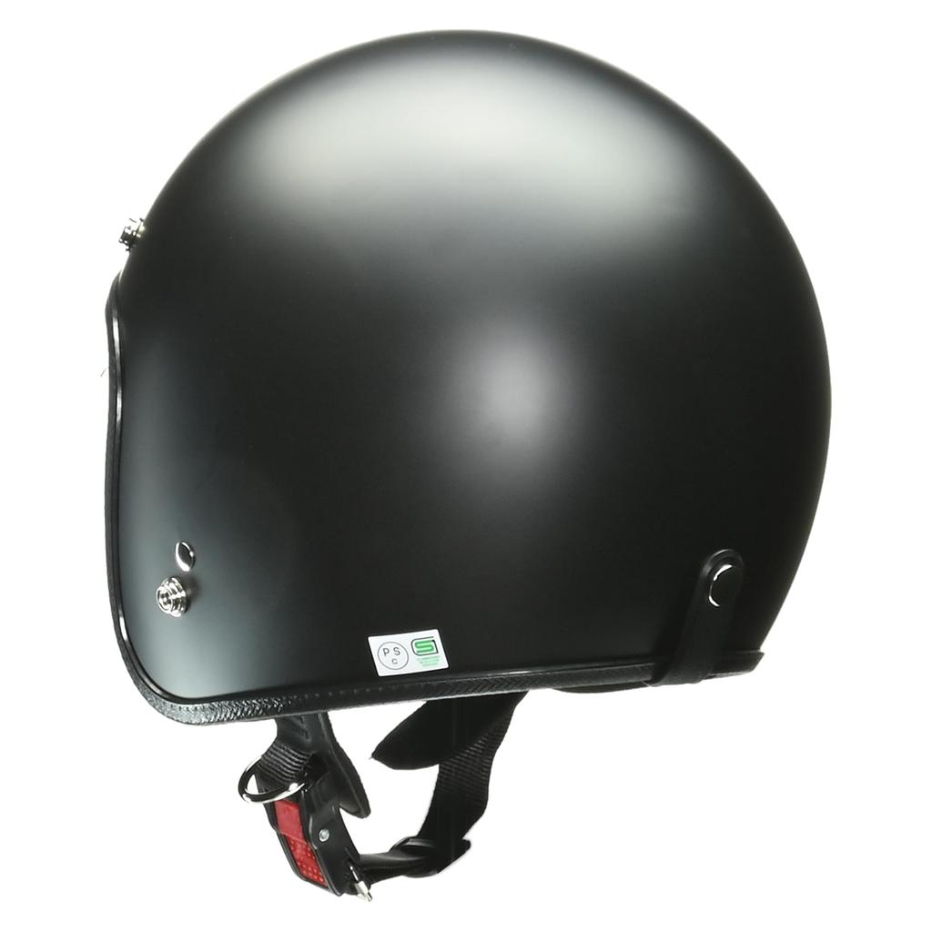 Jet GRENVER Motorcycle Half Matte Free Size [Lead Industries] Helmet, Black, -