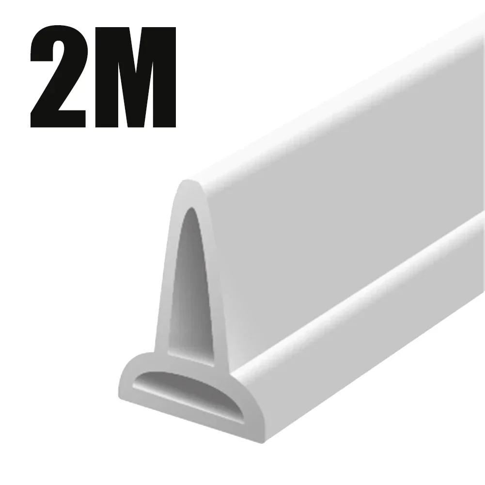 Water Stopper Strip for Bathroom Shower Rubber Retaining Barrier to Contain Water Flexible Shower Water Partition Blocker