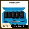 A60Z6 Pieces Of Broken Nut Extractor With 17Mm, 19Mm, 21Mm, 23Mm, 27Mm Sleeve And Central Piercing Rod Nut Removal Tool Kit Reus