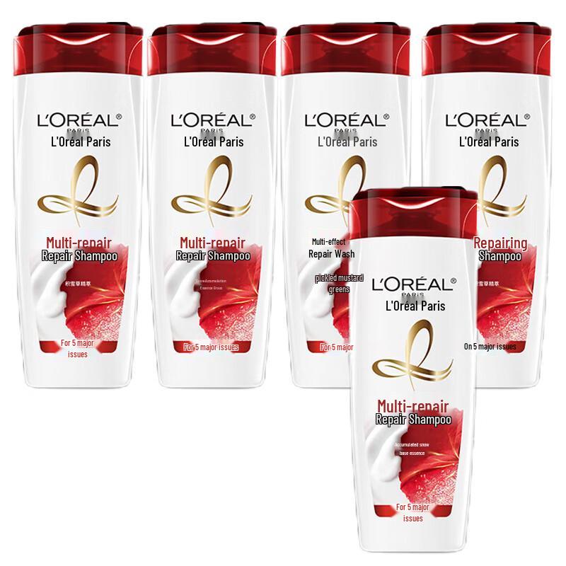 

L Oréal Multi-Repair Shampoo 400ml x 5 Bottles Pack