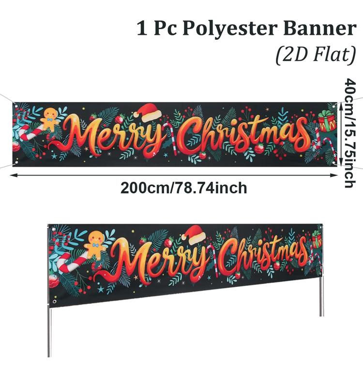 Christmas Outdoor Banner Merry Christmas Decorations For Home 2025 Outdoor Decor Xmas Navidad Noel Natal Happy New Year 2026