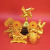 Alloy Windmill Rotating Ornament Crafts Lucky Good Luck Home Decor Wealth Attracting Prosperous Gold Auspicious Ornament