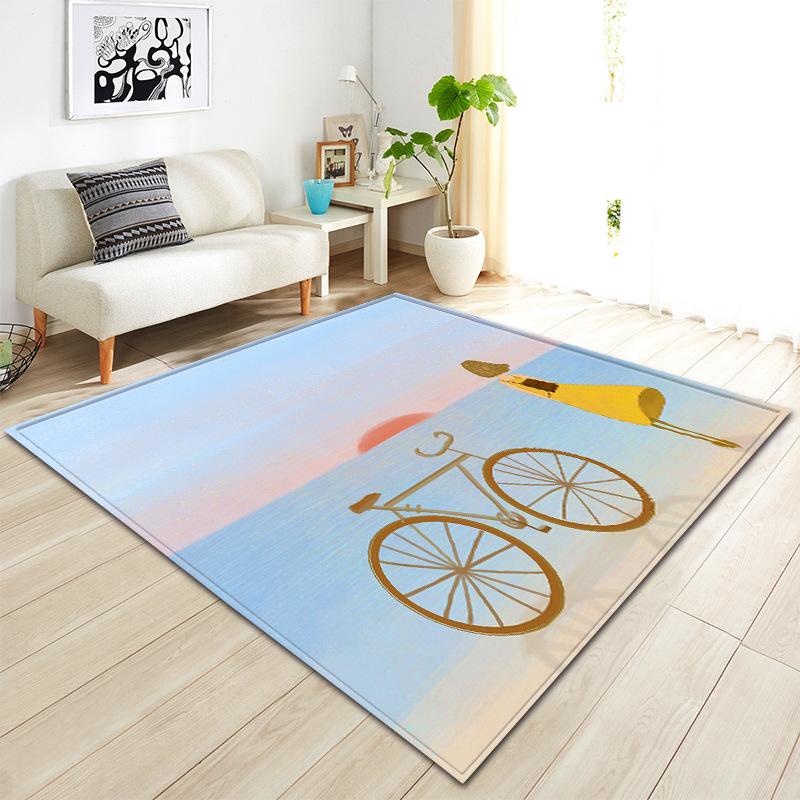 

Small Fresh Painting Carpet Living Room Floor Mat 99.1*152.4cm