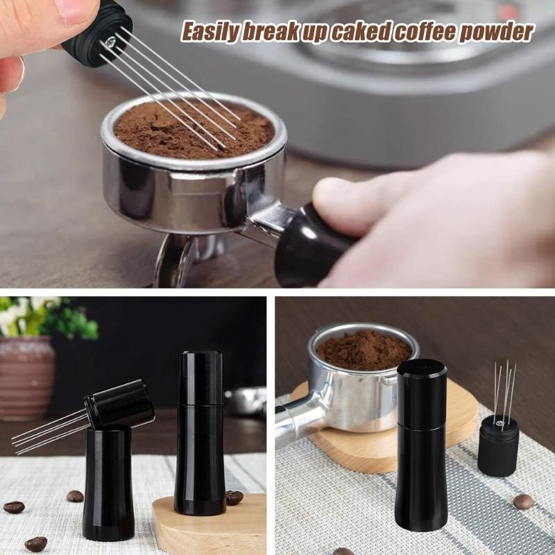 Stainless Steel Coffee Tamper Espresso Coffee Stirrer Needle Coffee Powder Distributor Hand Stirrer Tool for