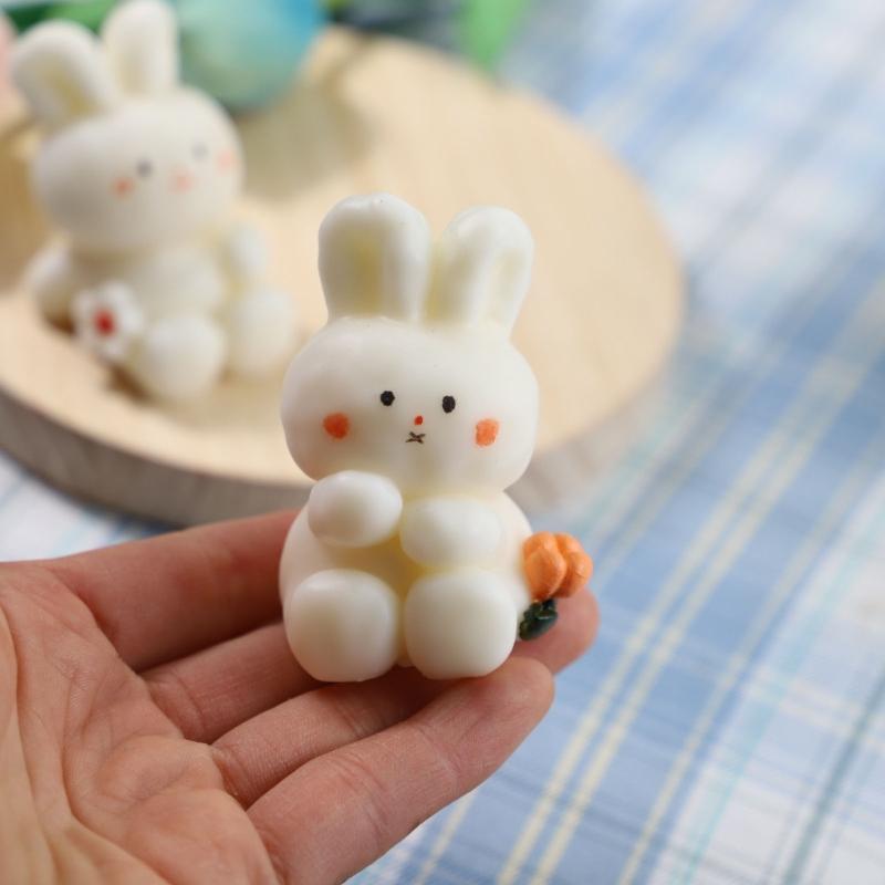 3D Rabbit Silicone Mold Easter Aromatherapy Candle Mould Resin Clay Soap Making DIY Craft Chocolate Cake Decorating Tool