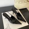 Fashion SUOJIALUN 2025 Spring New Brand Women Sandal Fashion Shallow Slip On Ladies Elegant Slingback Shoes Thin High Heel Dress Pumps