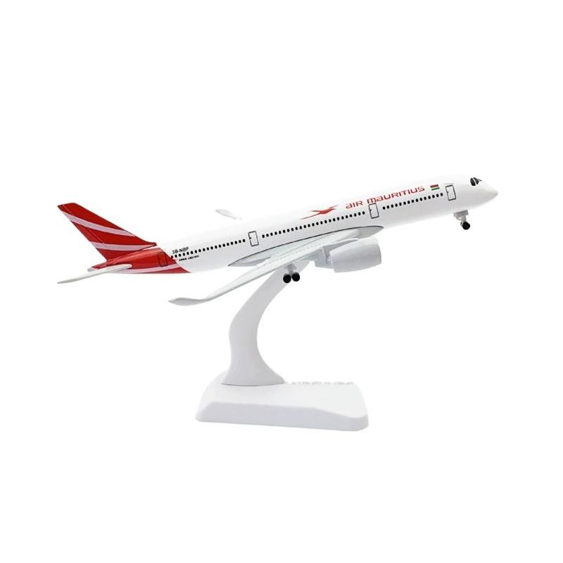 

1/400 Airplane Model Toy for Children A350 Mauritius 20CM Metal Alloy Diecast Decoration Collection Gift Kids Boys Enthusiast білий/червоний