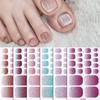 Y2K Glitter Toe Nail Stickers - Waterproof Solid Color for Summer Nail Art