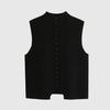 Women's Summer Korean-Style Single-Button Knit Vest, Layering Sleeveless Top, Commuter Sweater, Cardigan