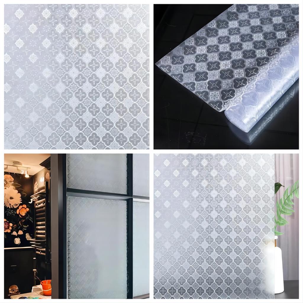 Folia prywatności na okna, matowe szkło, folia na okna, statyczna, blokująca promieniowanie UV, zdejmowane, nieprzezroczyste osłony okienne do domu