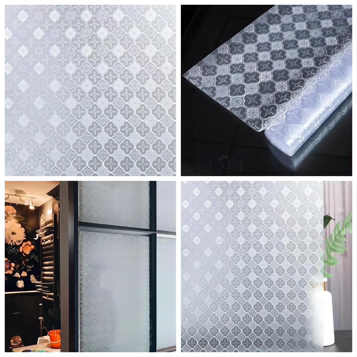 

Пленка для защиты окон Матовая пленка для окон Статическая пленка УФ-блокирующая Съемные пленки для окон Непрозрачные покрытия для окон для дома 45x200cm