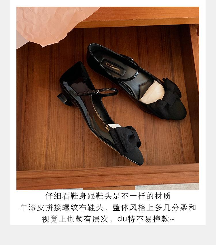 

Виноградная мать весна новый сладкий бант девушка маленькая круглая голова слово с туфлями Мэри Джейн женские 35