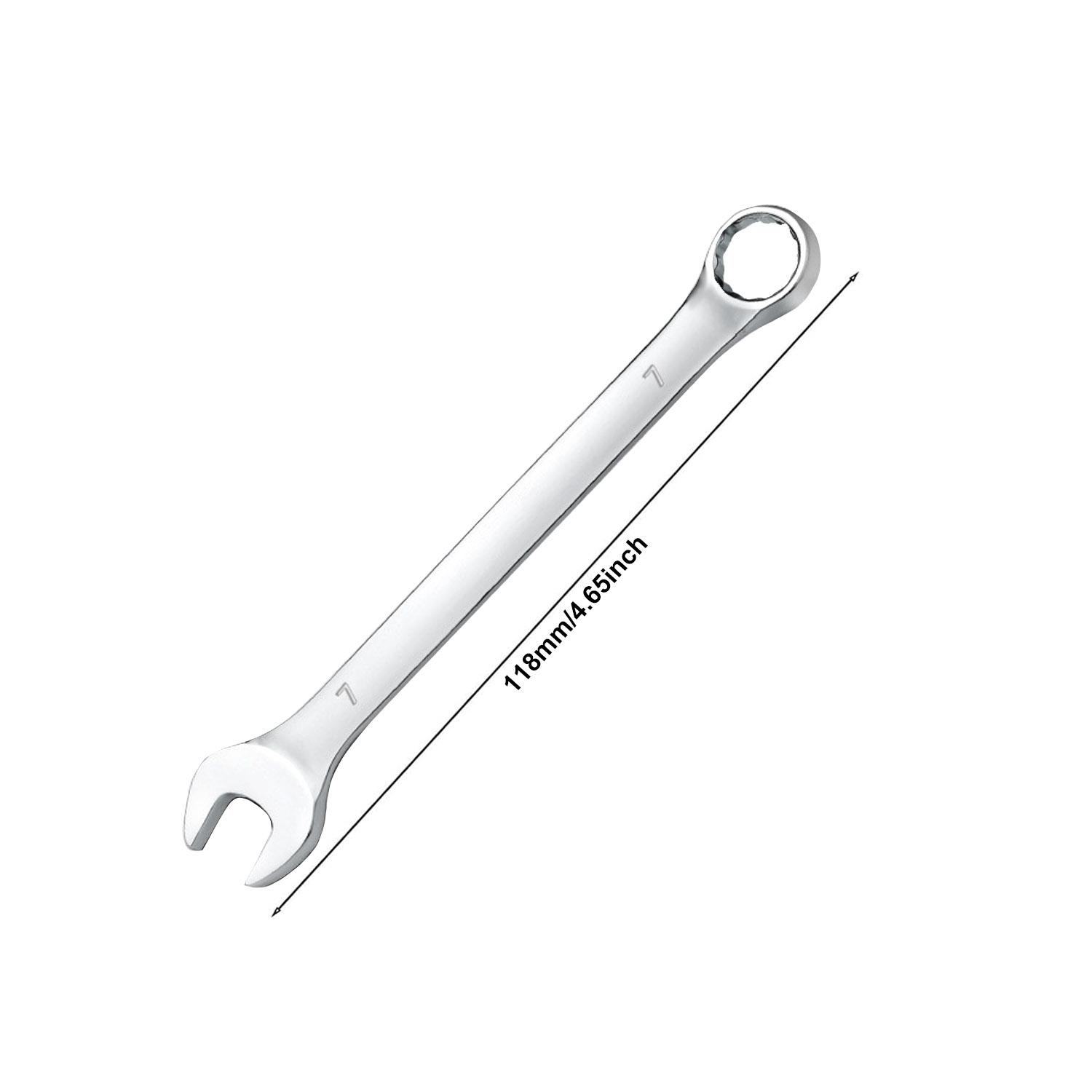 

7-24mm Combination Wrench Metric Plum Blossom Rings Open-ended Spanner Hardware Parts Automotive Repair Wrench Hand Tools