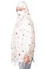 RIVANIV® Cotton Long Scarf Cum Mask Scarves Usable for Vehicle Driver | White Printed Design | Universal Size | For Girl & Women | Breathable Sun Pr