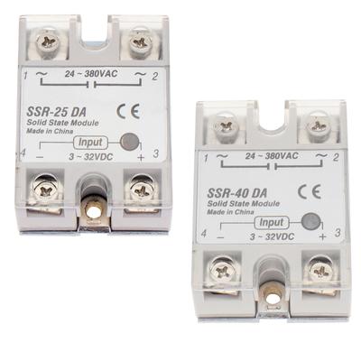 1piece SSR-25 DA / SSR-40 DA DC 3-32V AC 24-380V Solid State Relay